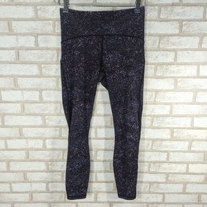 lululemon athletica Black and Purple Speckled Leggings